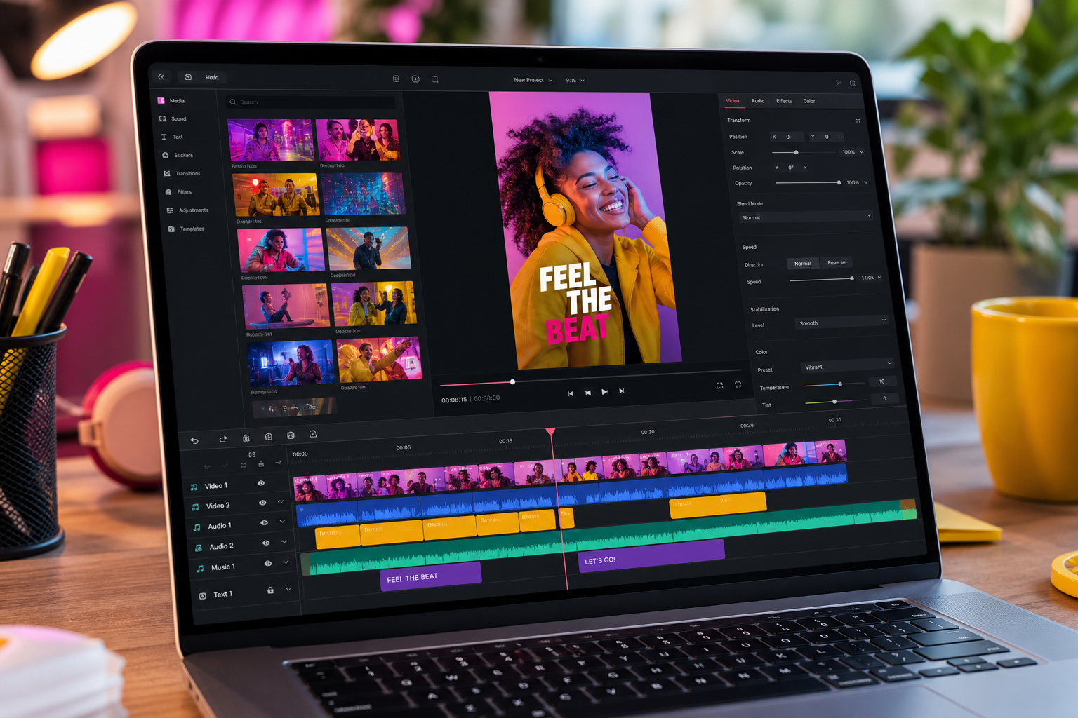 Editing di video social