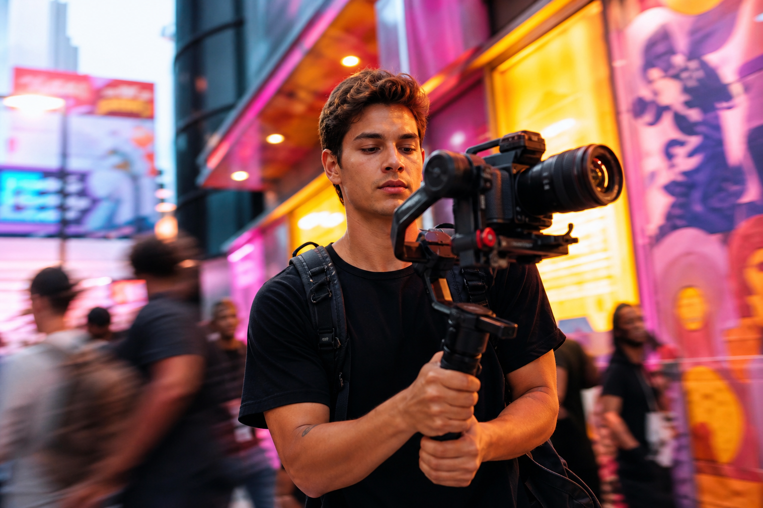 Creator che registra un video